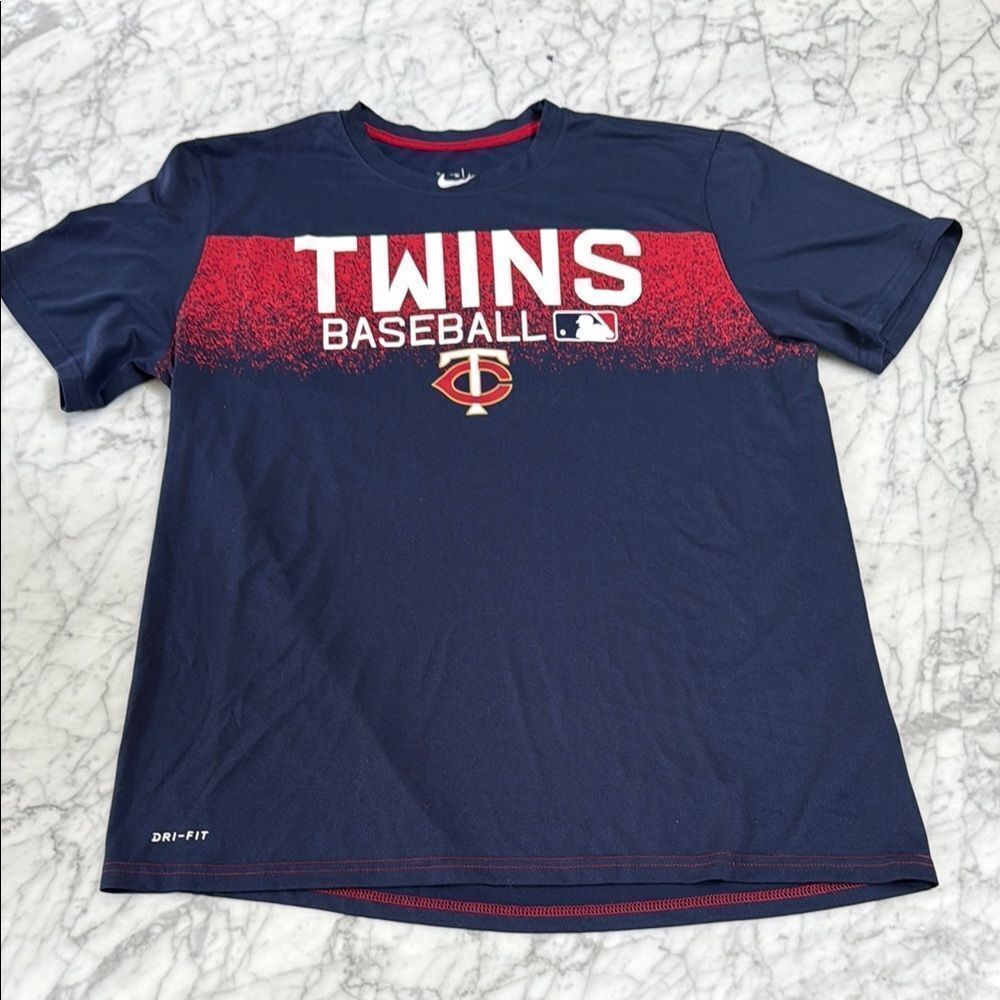 Nike Men’s Minnesota Twins Baseball DriFit T-Shirt MLB Athletic Cut Sz XL - Picture 2 of 8